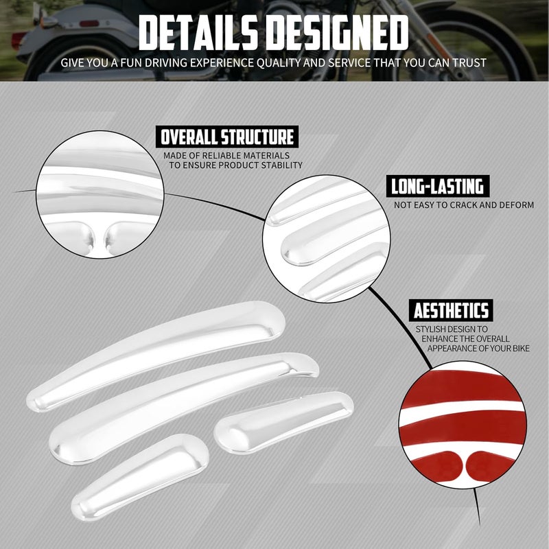 cooideamoto Curved Swingarm Frame Insert Set Fit For Harley Softail Fat Boy FLS FXS FLSTN FLSTFB 2008-2017 4PCS - Image 4